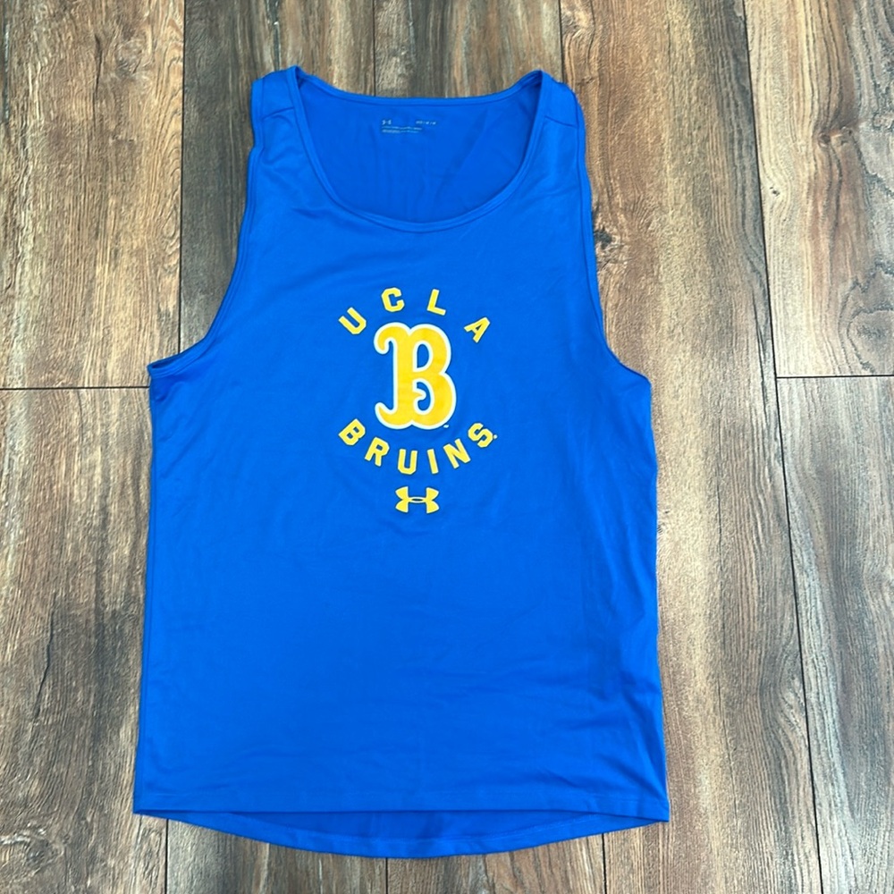 Men’s Medium Fitted Tank Top, Blue and Gold, UCLA Bruins from Underarmor
